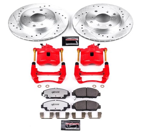 Power Stop 92-96 Honda Prelude Front Z26 Street Warrior Brake Kit w/Calipers