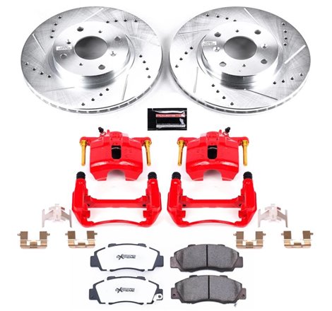 Power Stop 93-96 Honda Prelude Front Z26 Street Warrior Brake Kit w/Calipers