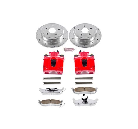 Power Stop 06-10 Jeep Commander Rear Z26 Street Warrior Brake Kit w/Calipers