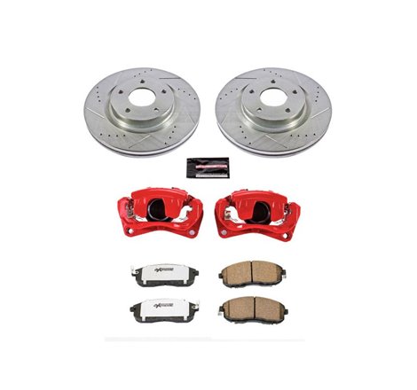 Power Stop 07-10 Nissan Altima Front Z26 Street Warrior Brake Kit w/Calipers