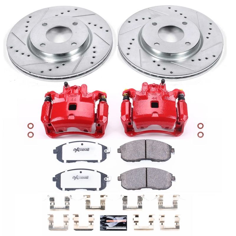 Power Stop 07-12 Nissan Sentra Front Z26 Street Warrior Brake Kit w/Calipers