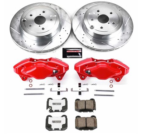 Power Stop 08-14 Subaru Impreza Rear Z26 Street Warrior Brake Kit w/Calipers