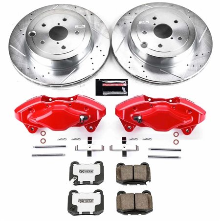 Power Stop 08-14 Subaru Impreza Rear Z26 Street Warrior Brake Kit w/Calipers