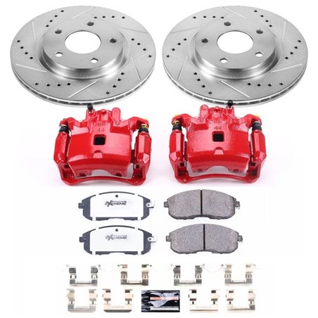 Power Stop 13-18 Nissan Sentra Front Z26 Street Warrior Brake Kit w/Calipers