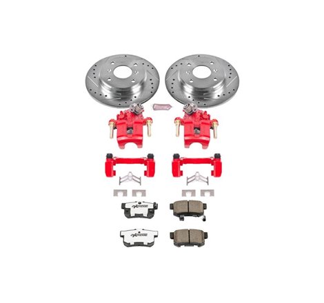 Power Stop 92-96 Honda Prelude Rear Z26 Street Warrior Brake Kit w/Calipers