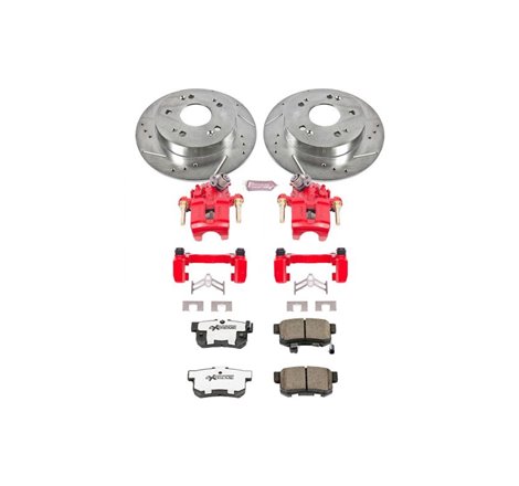 Power Stop 97-01 Honda Prelude Rear Z26 Street Warrior Brake Kit w/Calipers