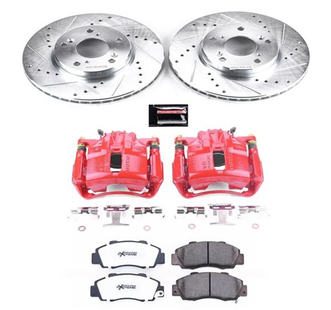 Power Stop 98-02 Honda Accord Front Z26 Street Warrior Brake Kit w/Calipers