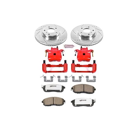 Power Stop 03-05 Infiniti G35 Front Z26 Street Warrior Brake Kit w/Calipers