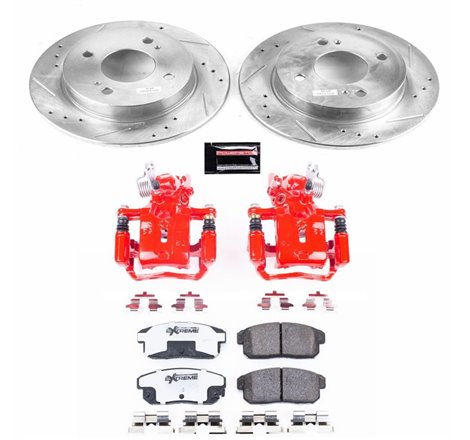 Power Stop 02-06 Nissan Sentra Rear Z26 Street Warrior Brake Kit w/Calipers