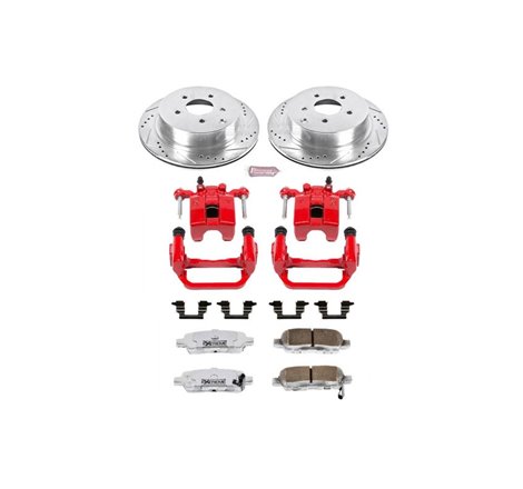 Power Stop 03-07 Nissan Murano Rear Z26 Street Warrior Brake Kit w/Calipers