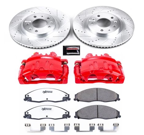 Power Stop 03-07 Cadillac CTS Front Z26 Street Warrior Brake Kit w/Calipers