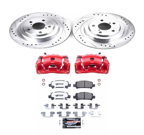 Power Stop 05-09 Subaru Legacy Rear Z26 Street Warrior Brake Kit w/Calipers