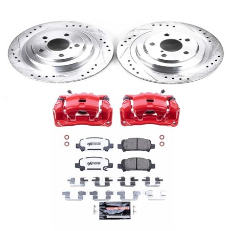 Power Stop 05-09 Subaru Legacy Rear Z26 Street Warrior Brake Kit w/Calipers