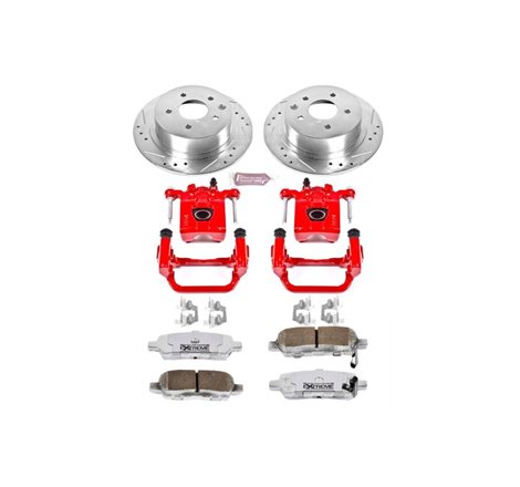 Power Stop 10-12 Nissan Altima Rear Z26 Street Warrior Brake Kit w/Calipers