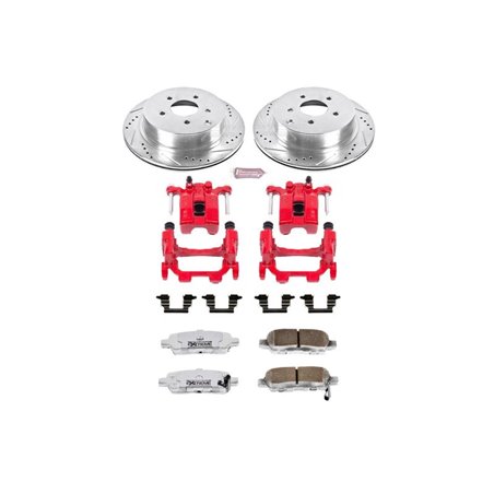 Power Stop 12-13 Infiniti M35h Rear Z26 Street Warrior Brake Kit w/Calipers