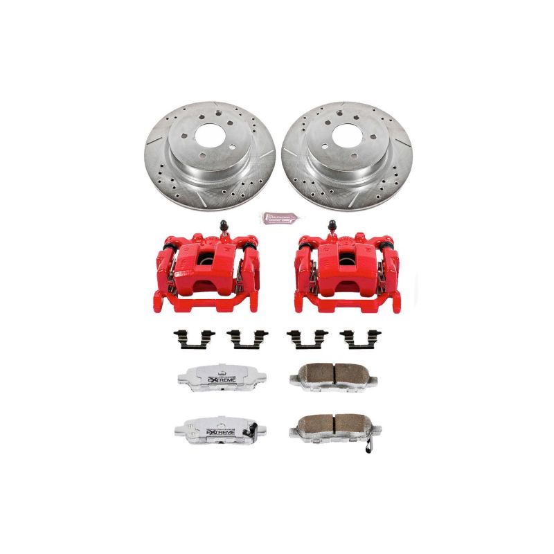 Power Stop 09-14 Nissan Maxima Rear Z26 Street Warrior Brake Kit w/Calipers