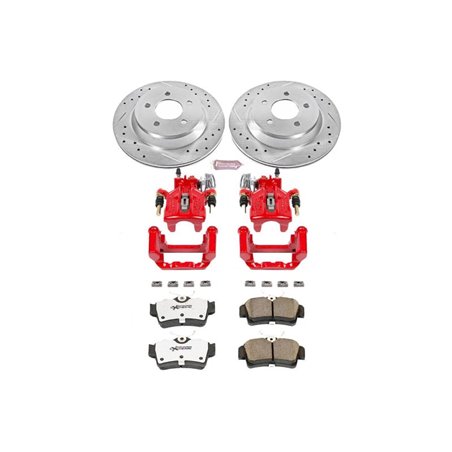 Power Stop 94-99 Ford Mustang Rear Z26 Street Warrior Brake Kit w/Calipers