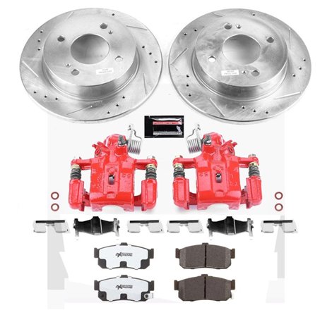 Power Stop 99-01 Infiniti G20 Rear Z26 Street Warrior Brake Kit w/Calipers