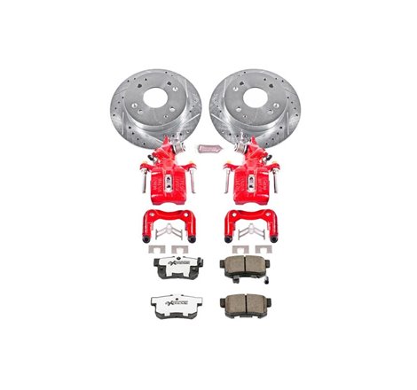 Power Stop 98-02 Honda Accord Rear Z26 Street Warrior Brake Kit w/Calipers