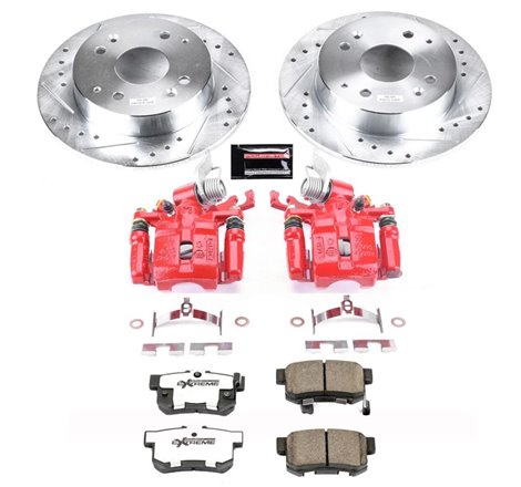 Power Stop 98-02 Honda Accord Rear Z26 Street Warrior Brake Kit w/Calipers