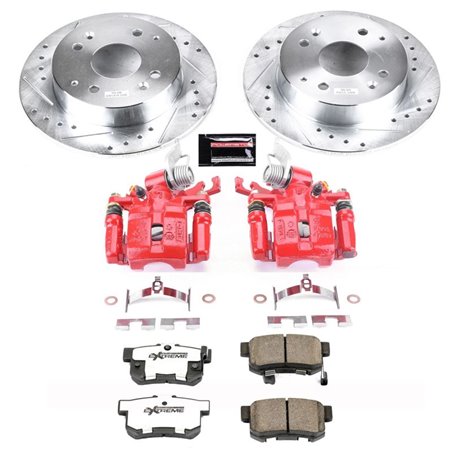 Power Stop 98-02 Honda Accord Rear Z26 Street Warrior Brake Kit w/Calipers