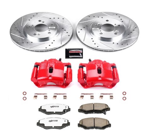 Power Stop 03-08 Honda Pilot Front Z26 Street Warrior Brake Kit w/Calipers