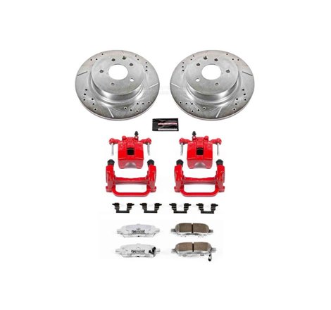 Power Stop 05-08 Infiniti G35 Rear Z26 Street Warrior Brake Kit w/Calipers