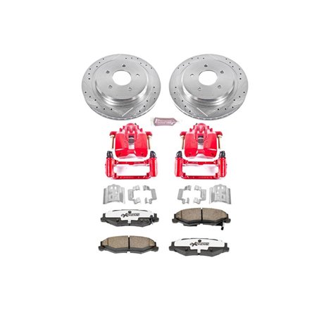 Power Stop 04-09 Cadillac XLR Rear Z26 Street Warrior Brake Kit w/Calipers