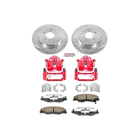 Power Stop 04-09 Cadillac XLR Rear Z26 Street Warrior Brake Kit w/Calipers