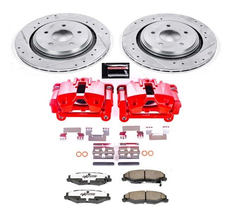 Power Stop 06-09 Cadillac XLR Rear Z26 Street Warrior Brake Kit w/Calipers