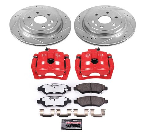 Power Stop 10-11 Cadillac SRX Rear Z26 Street Warrior Brake Kit w/Calipers