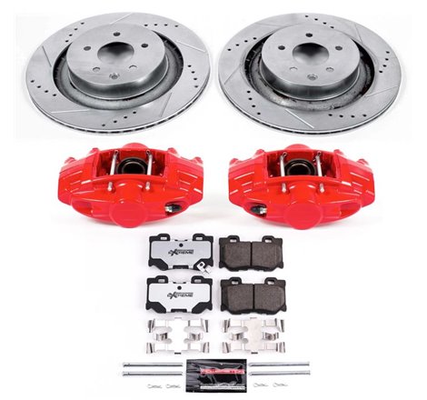 Power Stop 08-13 Infiniti G37 Rear Z26 Street Warrior Brake Kit w/Calipers