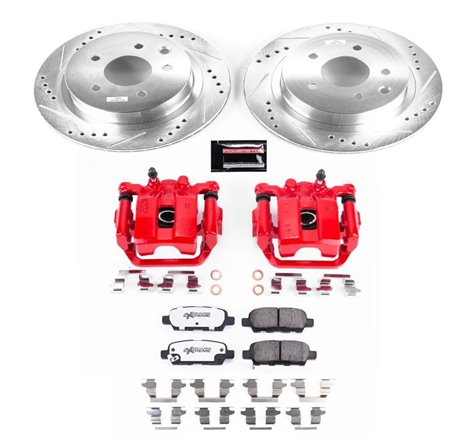 Power Stop 08-14 Nissan Rogue Rear Z26 Street Warrior Brake Kit w/Calipers