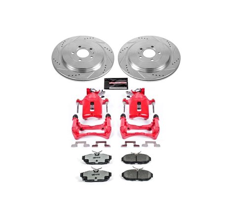 Power Stop 13-14 Ford Mustang Rear Z26 Street Warrior Brake Kit w/Calipers