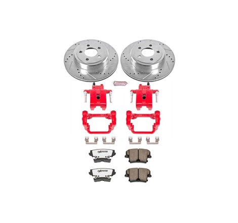 Power Stop 05-19 Chrysler 300 Rear Z26 Street Warrior Brake Kit w/Calipers