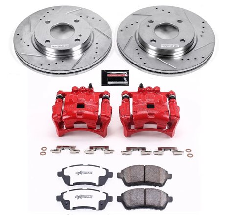 Power Stop 11-19 Ford Fiesta Front Z26 Street Warrior Brake Kit w/Calipers