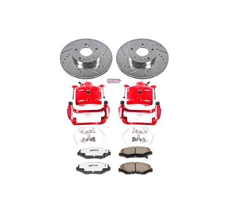 Power Stop 02-04 Honda CR-V Front Z26 Street Warrior Brake Kit w/Calipers