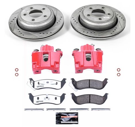 Power Stop 10-11 Ford Ranger Rear Z26 Street Warrior Brake Kit w/Calipers