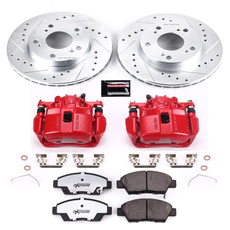 Power Stop 11-15 Honda CR-Z Front Z26 Street Warrior Brake Kit w/Calipers