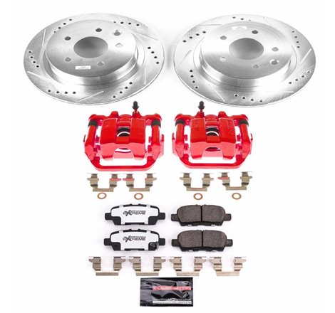 Power Stop 11-19 Nissan Leaf Rear Z26 Street Warrior Brake Kit w/Calipers