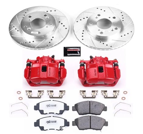 Power Stop 13-15 Acura ILX Front Z26 Street Warrior Brake Kit w/Calipers