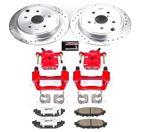 Power Stop 15-19 Subaru WRX Rear Z26 Street Warrior Brake Kit w/Calipers