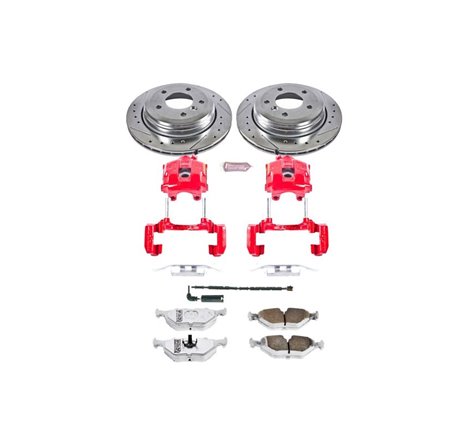 Power Stop 01-05 BMW 325xi Rear Z26 Street Warrior Brake Kit w/Calipers