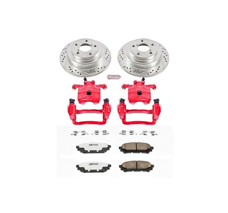 Power Stop 05-06 Saab 9-2X Rear Z26 Street Warrior Brake Kit w/Calipers