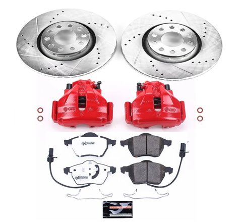 Power Stop 98-99 Audi A6 Front Z26 Street Warrior Brake Kit w/Calipers