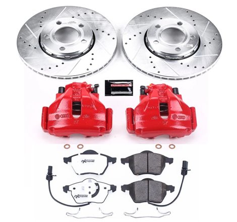 Power Stop 99-01 Audi A4 Front Z26 Street Warrior Brake Kit w/Calipers