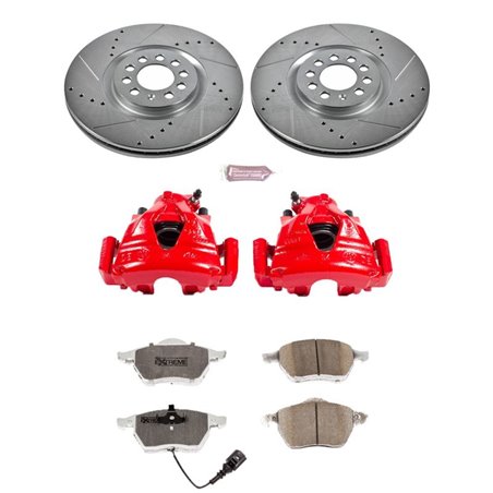 Power Stop 99-06 Audi TT Front Z26 Street Warrior Brake Kit w/Calipers