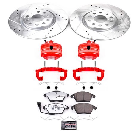 Power Stop 06-09 Audi A3 Front Z26 Street Warrior Brake Kit w/Calipers