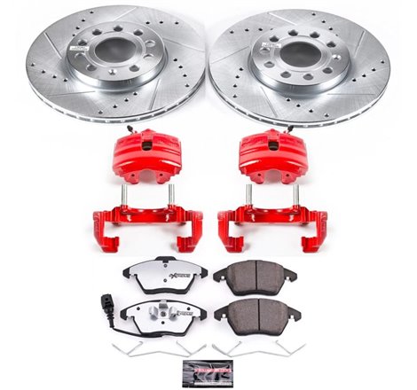 Power Stop 10-12 Audi A3 Front Z26 Street Warrior Brake Kit w/Calipers