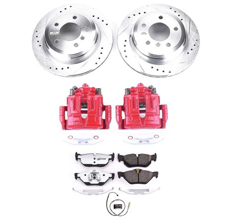 Power Stop 11-13 BMW 328i Rear Z26 Street Warrior Brake Kit w/Calipers